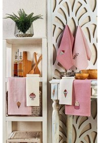 Resim 6 Parça Mutfak Kurulama Bezi 30 X 50 Cm İce Cream Renkli 