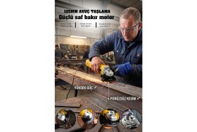 Resim Assur 750W Avuç Taşlama Makinesi 125mm Bakır Sargılı Güçlü ve Dayanıklı Tasarım 