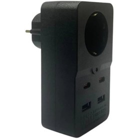 Resim BYDNZ SHOP Isıya Dayanıklı Termal Akım Korumalı 1 Priz Girişli 2 USB Girişli 2 TYPE-C Girişli Pirz 