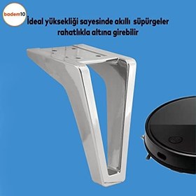 Resim Badem10 Penta Lüks Mobilya Kanepe Sehpa TV Ünitesi Koltuk Ayağı 15 cm Krom Renk Baza Ayak 