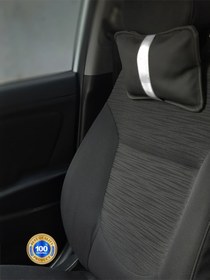 Resim Toyota Aygo Oto Koltuk Boyun Yastığı Beyaz Şerit 2 Adet Siyah 