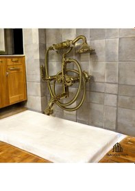 Resim İsaoğlu Yapı Gold Rustik Duş Seti Pirinç Materyal Eskitme Gold Duş Seti Gold 