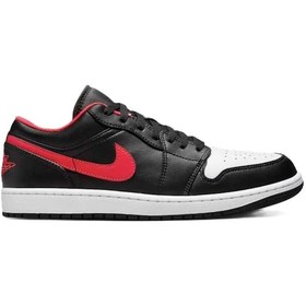 Resim Nike Air Jordan 1 Low Leather Sneaker Hakiki Deri Unisex Günlük Spor Ayakkabı Siyah Siyah 