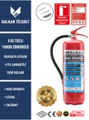 Resim Balkan Ticaret Tozlu Yangın Tüpü 4 Yıllık Ruhsata Uygun (Askı Aparatı, Levha, Talimat) 