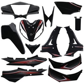 Resim Kuba Ege 50cc -100cc Kaporta Seti Siyah Boyalı Parçalar Supermoto 
