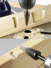 Resim Binbirreyon Raspalama Seti 3 Parça Ağaç Törpü Set Matkap Ucuna Takılan Törpü CE121 