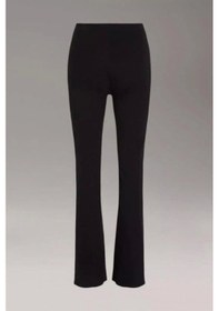 Resim Woven Label Wıde Leg Rıb Pants Siyah 