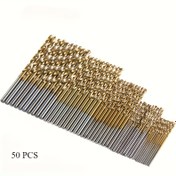 Resim 50 adet Titanyum Kaplamalı HSS Matkap Seti - Metal ve Ahşap için 1-3mm Karbon Çelik, Yuvarlak Shank Spiral Flüt Tasarımı, Karışık Boyutlar, Metal Kılıf Dahil, Dayanıklı Ahşap İşleme Matkapları, Yüksek Hızlı Çelik, Ahşap İşleme Araçları | Spiral Flüt Matkapları | Dayanıklı Matkaplar, Matkap Seti 