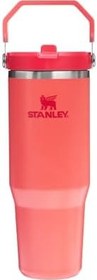 Resim Stanley IceFlow Flip Straw Tumbler Pipetli Termos Bardak, 0.89 Litre, Mercan (Hot Coral) 