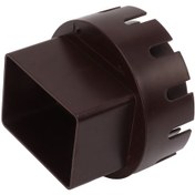 Resim Geeroyoo Yağmur Suyu Kanalı Bağlayıcı - Sızıntısız Akış Sağlayan Kahverengi Plastik Adaptör Pe-abs Malzeme, Uçaklı Montaj 