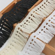 Resim 3 Metre Polyester Dantel Rüsç Püskül, 5cm Genişlik, Dekoratif Saçak Taraklı Masa Örtüsü Kenarı, Çanta, Şapka, Yatak Örtüsü İçin DIY El İşi Aksesuarı 