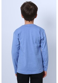 Resim Hçm Erkek Çocuk Uzun Kollu Tshirt Karakter Baskılı Bisiklet Yaka E10 İndigo 