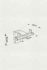 Resim VİVUS Opus Black Serisi Mat Siyah Ikili Bornoz Askılığı 