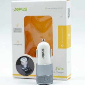 Resim Jopus Jwix Hızlı 15 Watt 3.1 Amper Çift USB Girişli Araç Şarj Çakmaklık Başlık Açık Gri 