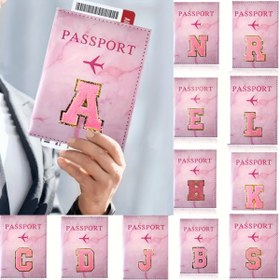 Resim Moda Alfabesi Baş Harfi Pasaport Tutucu - Seyahat Dostu, Hafif, Taşınabilir, Açık Kanat, Unisex Günlük Kart Kutusu, Erkek ve Kadınlar için Cüzdan Kapağı - Uluslararası Seyahat, Tatil ve İş Seyahati için İdeal, Aile için Mükemmel Hediye 