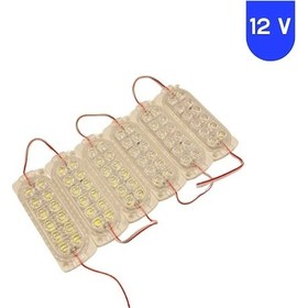 Resim 12 Volt 2.4 Watt 12 Smd Ledli Sabit Beyaz Modül 5 Adet 