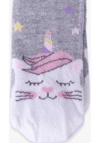 Resim Katamino Breeze Kız Çocuk Soket Çorap Unicorn Gri (1-2-9-10 Yaş) 