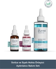 Resim The Purest Solutions Sivilce ve Siyah Nokta Önlemeye Yardımcı Aydınlatıcı Bakım Seti 200 ml + 30 ml + 30 ml 