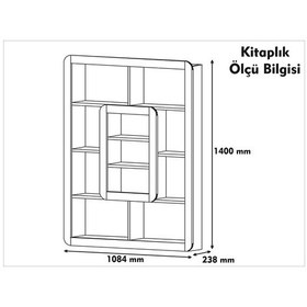 Resim Variant Variant Orkide Kitaplık,Raf (Beyaz-Sarı) 
