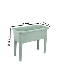 Resim Omnipazar So-ab03 Dekoratif Ayaklı Bahçe Yetiştirme Saksı 60 Litre No 3 Yeşil 