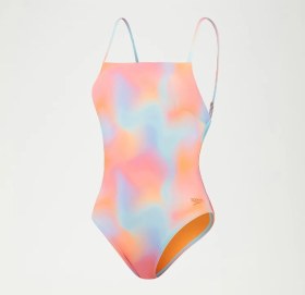 Resim Speedo Printed Adjustable Thinstrap Kadın Mayo Mavi 