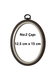 Resim Nurge Ahşap Görünümlü Pano Kasnak Oval (Numara Seçenekli) 