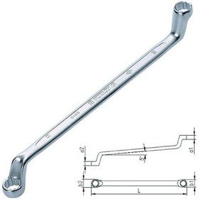 Resim İzeltaş 0430 Yıldız İki Ağız Anahtar 16 - 17 