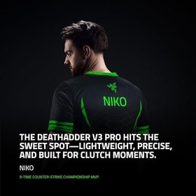Resim Razer Death Adder V3 Pro - Ergonomik Kablosuz Oyun Faresi - Beyaz 
