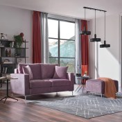 Resim Enza Home Linea 2'li Koltuk - Kahve, Antrasit 