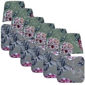 Resim Knsz minder seti 6 lı mazlum yaprak gri kumaş oturma ve sırt tel sandalyesi minderi bir arada 