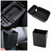 Resim Teltree Jeep Compass 2017-2020 İç Ve Dış Çekmeceli Siyah Merkezi Konsol Organizatör Kutusu - Araç İçini Düzenle, Eşyaları Kolay Bul 
