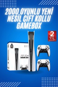 Resim Vemora 4K HD Klasik Retro Game Box 3000 Oyunlu Çift Kollu Çift Kişilik Oyun Konsolu 