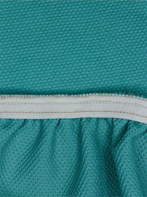 Resim 6lı Balpeteği Desen Likra Kumaşlı Tüylenmez Yikanabilir Sandalye Örtüsü Sandalye Kılıfı Mint 