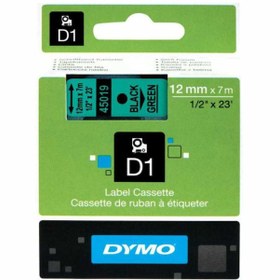 Resim Dymo 45019 Yeşil/Siyah D1 Yedek Şerit 12 MM X 7 M 