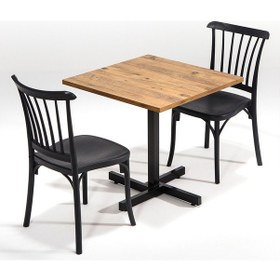 Resim Siyah Tango Atlantik Çam Violet Mutfak Masa Takımı 