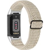Resim Fitbit Charge 6 5 İçin Esnek Naylon Solo Döngü Bantları Ayarlanabilir Örgülü Spor Elastik Kayışlar 
