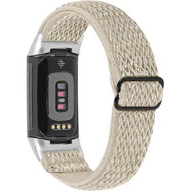Resim Fitbit Charge 6 5 İçin Esnek Naylon Solo Döngü Bantları Ayarlanabilir Örgülü Spor Elastik Kayışlar 