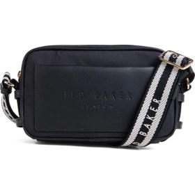 Resim Ted Baker %80 Polyester, %20 Poliüretan Siyah Kadın Çapraz Çanta TBSS26FBAG017 
