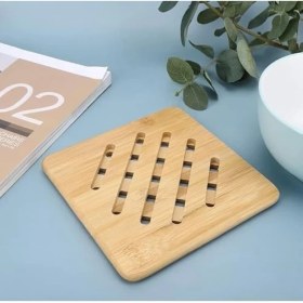 Resim Daisy Store Bambu Dayanıklı Ahşap Tencere ve Tava Altlığı Kaymaz Mutfak Servis Ürünü (Kare) 