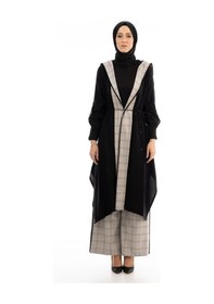 Resim Pureva Ekose Kombinli Üçlü Takım - Siyah 