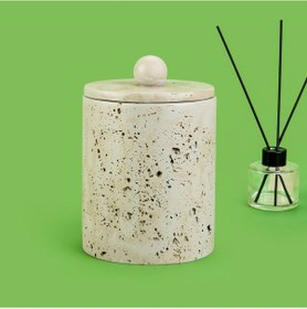 Resim Bath Traverten Görünümlü Çöp Kovası - Gri - 2 Lt Çok Renkli 