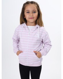 Resim Toontoy Kız Çocuk Baskılı Hırka Açık Lila 