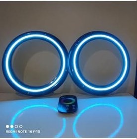 Resim LED LEVEL Telefon kontrollü 20 CM Neon Işıklı Midrange Hoparlör Kapağı içi boş 2 Takım 4 Adet Sese Duyarlı 