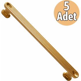 Resim Badem10 Özen Bronz Çekmece Kulp 160 mm 5 Adet Set Modern Dolap Kapağı Kulp Dayanıklı Metal Şık Tasarım 