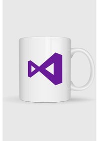 Resim Visual Studio Logo Tasarımlı Kupa Bardak Beyaz 