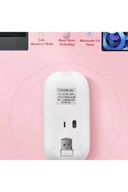 Resim VOOKA Bluetooth Kablosuz Klavye Ve Mouse Seti Kablosuz Klavye Renkli 150h Şarjlı 