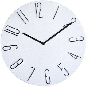 Resim Suntek Yatak Odası Ofis Dekorasyonu Modern Kuvars Duvar Saati Beyaz 14" 
