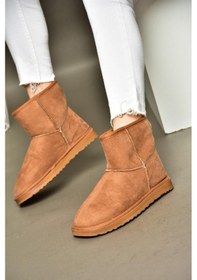 Resim Fox Shoes R612026502 Taba Süet İçi Tüylü Kadın Bot Taba 