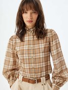 Resim Hakim Yaka Gömlek Fırfır Detaylı Uzun Kollu Pamuklu 