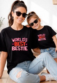 Resim genosha Anne Kız 100% Pamuk T-shirt Mama Mini Mother Daughter TEKLİ FİYAT 